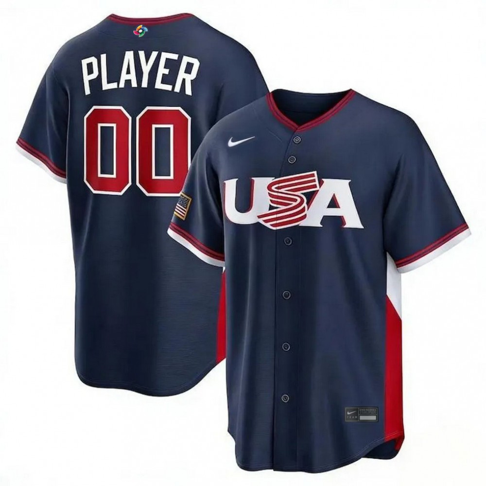 USA Baseball 2026 World Baseball Classic Road Stadium Custom Jersey - Navy-Pro Kit Vault | Brand New 26/27 Sports Jerseys